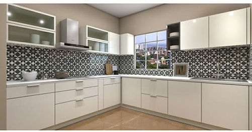 WHITE MODULAR KITCHEN | MODULAR KITCHEN